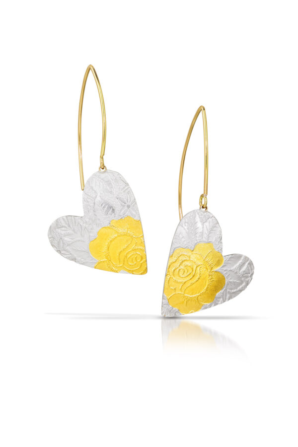 Heart Dangle Earrings - Image 2