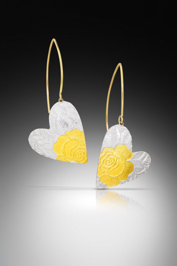 Heart Dangle Earrings - Image 4