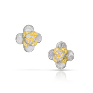 Large Quatrefoil Triple Stack Stud Earrings