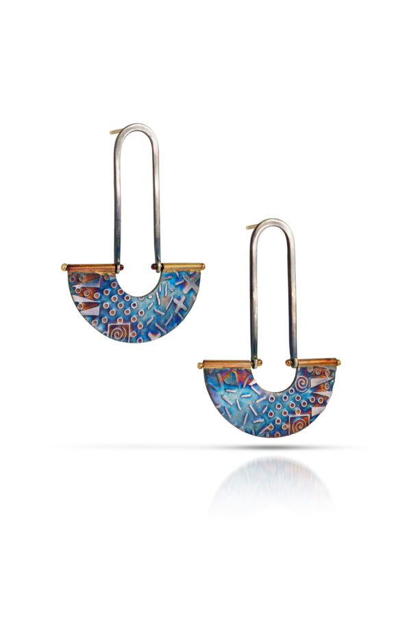 Halfmoon Swing Loop Earrings - Image 2