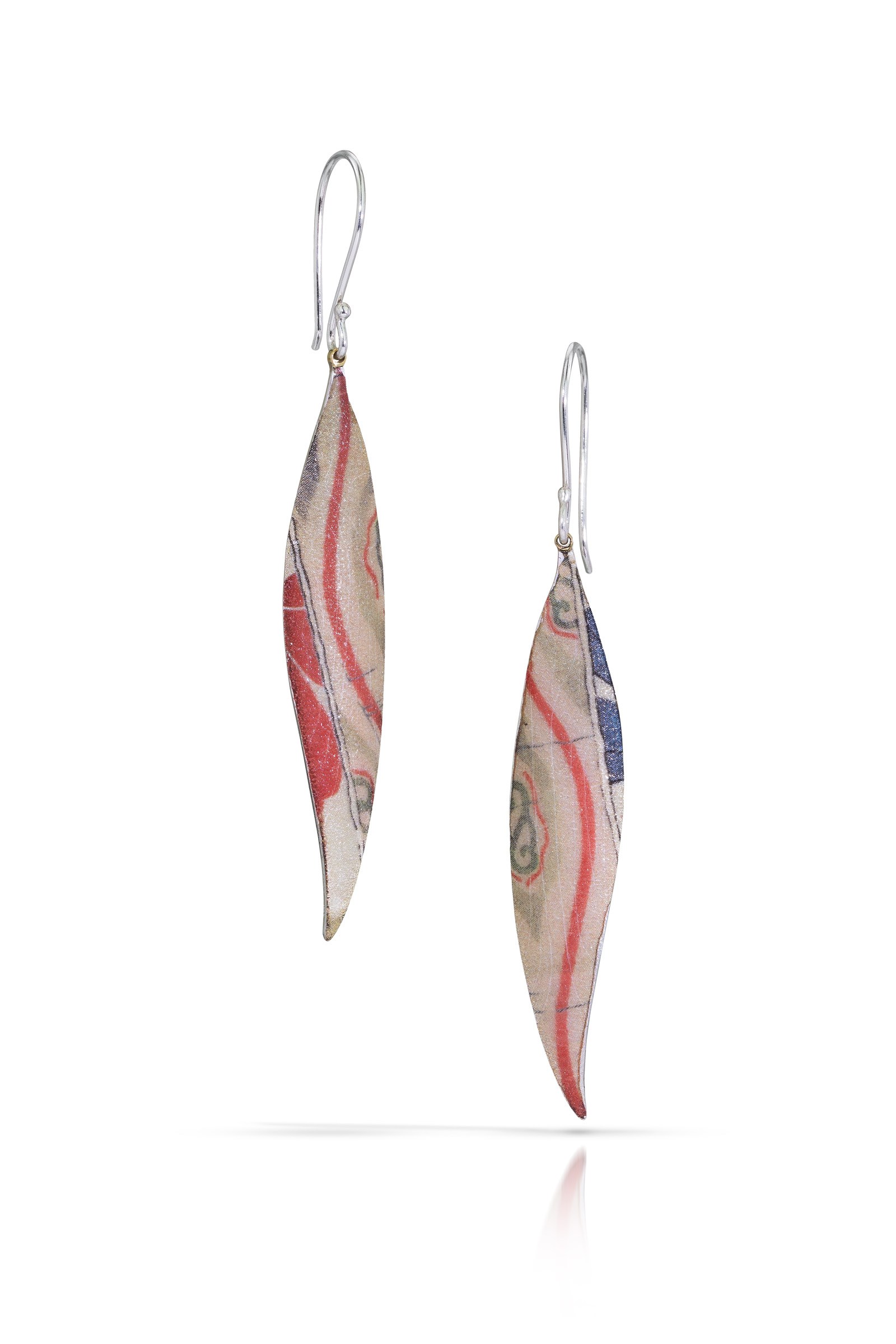 Kimono Willow Leaf Dangle Earrings