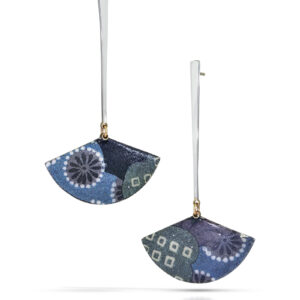 Kimono Fan Tapered Drop Earrings