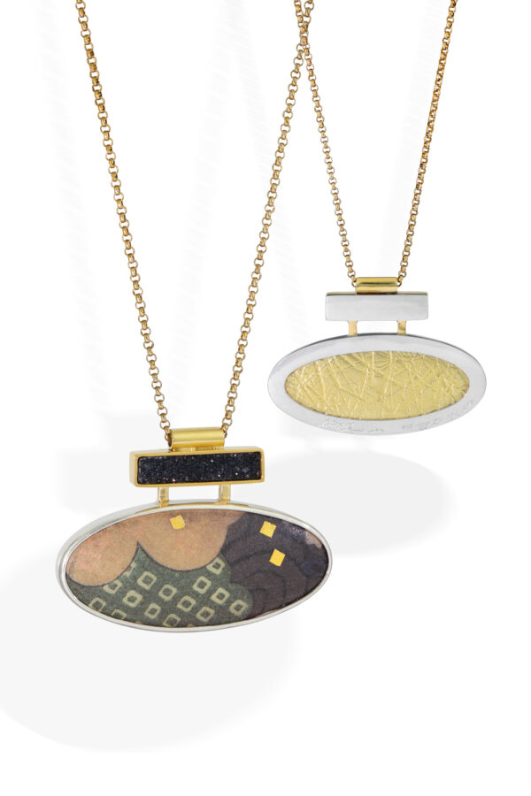 Kyoto Nights Kimono Enamel Necklace - Image 3