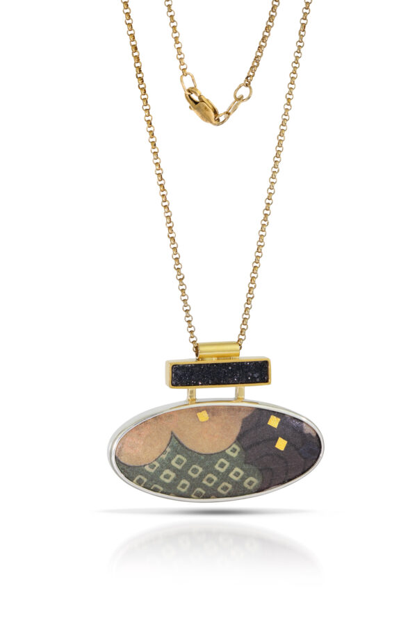 Kyoto Nights Kimono Enamel Necklace - Image 5