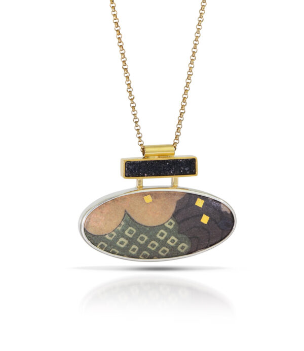 Kyoto Nights Kimono Enamel Necklace