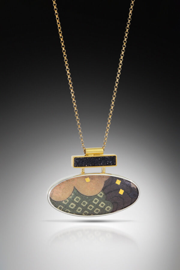 Kyoto Nights Kimono Enamel Necklace - Image 7