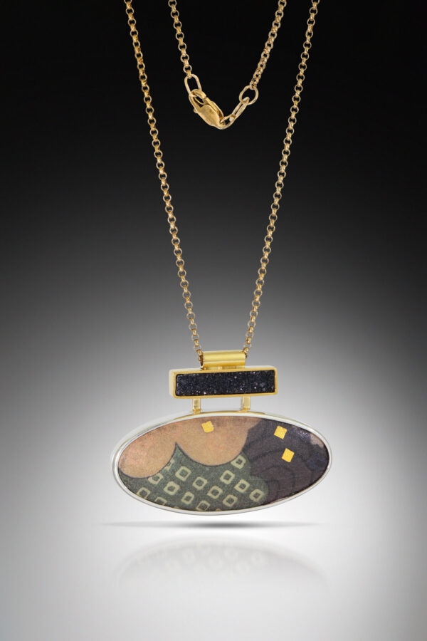 Kyoto Nights Kimono Enamel Necklace - Image 4