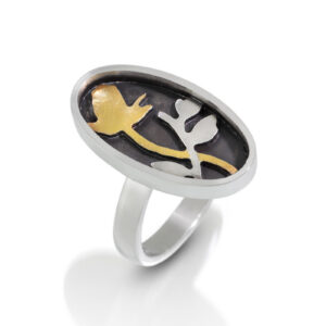 Rose Vine Oval Ring